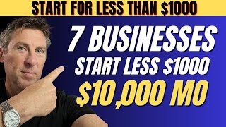 7 BUSINESS IDEAS you Can STARTUP with 0 to 1000 SUPER COOL [upl. by London]