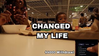 Youtube changed my life  4000 withdrawal on pocket options  VLOGMAS 1 [upl. by Eesac186]