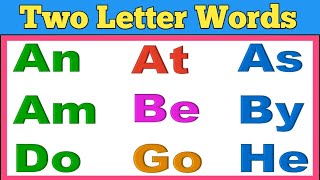 Two Letter Words in English Do Akshar ke Shabd  English Vocabulary English Alphabets phonic [upl. by Letnuahc]