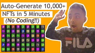 How To Auto Generate 10000 NFTs in 5 Minutes NO CODING [upl. by Wendalyn]