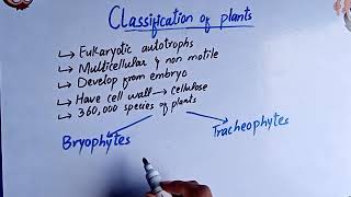 Classification of Plants  Bryophytes  Tracheophytes [upl. by Oric860]