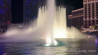 Famous Bellagio Fountain Water Show In Las Vegas [upl. by Otrebogad713]