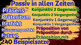 Deutsch B1 bis C1  Das Passiv in allen Zeiten  Präsens Präteritum Perfekt Plusquamperfekt [upl. by Fredela]