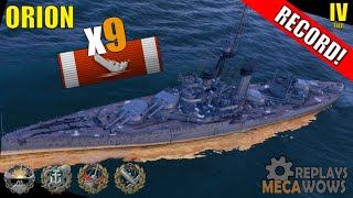 Battleship Orion 9 Kills amp 150k Damage  World of Warships Gameplay [upl. by Salb]