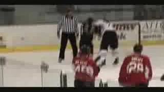 NHL Blackhawks Camp Hockey Fight 2008  Aliu vs McNeely [upl. by Frank]