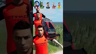 CR7 vs Mr Beast vs Mbappe vs Lucky Ronaldo Jump Challenge beamngdrive shorts football ronaldo [upl. by Leckie]