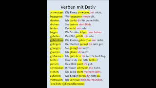 Verben mit Dativ [upl. by Darce]