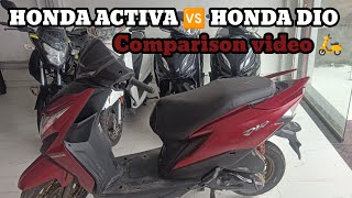 Comparison video Honda Activa 🆚 Honda Dio  scooter 🛵 [upl. by Othilie]