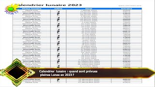 Calendrier lunaire  quand sont prévues pleines Lunes en 2023 [upl. by Corene]