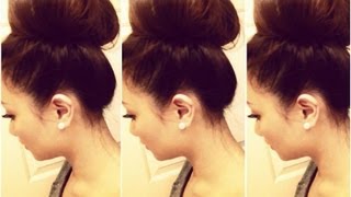 How to Big Hair Bun Tutorial  HAUSOFCOLOR [upl. by Leshia]