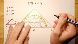 Dreiecke konstruieren SSS WSW SWS SSW  Kongruenzsätze  Mit Stift und Papier [upl. by Teerprah917]