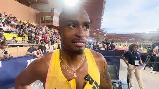 Quincy Hall Runs 400m WORLD LEAD No 9 US ALL TIME At Monaco Diamond League [upl. by Rush]