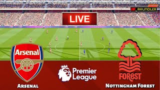 LIVE🔴 Arsenal vs Nottingham Forest  Premier League 202425  PES 21 Simulation [upl. by Merth316]