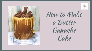 How to Use Butter Ganache on a Cake with Callebaut Gold amp Milk Chocolate [upl. by Moersch]