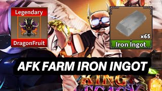 HOW TO FARM IRON INGOT FAST AND EASY  King Legacy 466 [upl. by Bigford]