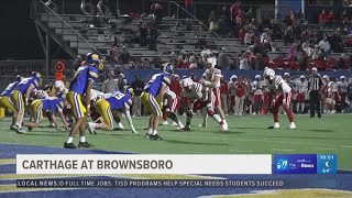 UNDER THE LIGHTS Carthage vs Brownsboro [upl. by Lilak]