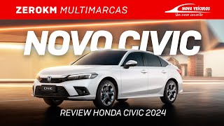 Review ZeroKm Honda Civic Advance 2024 Híbrido – Inovação e Desempenho em Detalhes [upl. by Eltsirc]