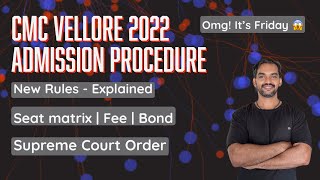 CMC Vellore 2022 Admission Procedure  New Seat matrix  TN Medical Selection 2022 [upl. by Aizat]