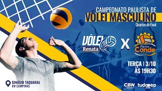 Vôlei Renata x São José  COM IMAGEM  Paulista de Vôlei 2023 [upl. by Venetis]