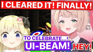 Watame UiBeams To Celebrate Uimama Clearing Level In Game Shigure Ui Eng Subs [upl. by Aisilef]