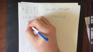 Finding eigenvalues and eigenvectors of a nondefective 3x3 matrix [upl. by Ramoj]