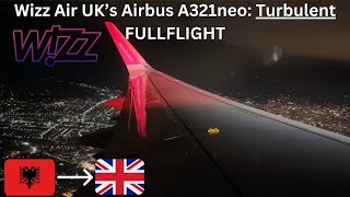 FULLFLIGHT  Wizz Air UK  Airbus A321271NX  Tirana TIA  London LTN  W95005 [upl. by Nonnahsed]