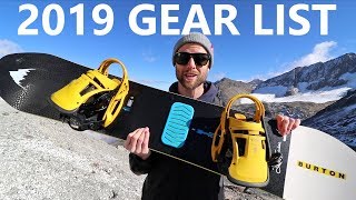 My 2019 Snowboard Gear List [upl. by Linnet]