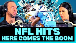 SHEESH GETTING KOCKED UNCONSCIOUS First Time Reacting To BIGGEST NFL Hits  Here Comes The Boom [upl. by Isiahi]