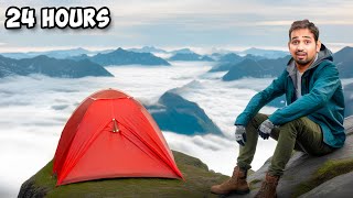 24 Hours On MountainWith Peace  Solo Camping [upl. by Oiludbo]