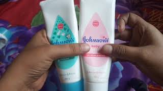 REVIEW OF JOHNSONS RICE AND MILK CREAM AND BABY CREAM SAVIOR OF OILY AND COMBINATION SKIN TYPES [upl. by Ira339]