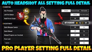 Control Setting Free Fire  Pro Player Setting Free Fire 2024  Free Fire Setting  Free Fire  FF [upl. by Doykos310]