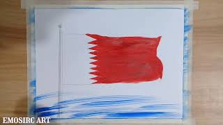 hi QATAR im philippines  how to draw and paint international flag of qatar  step by step [upl. by Newman933]