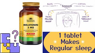 Melatonin 5mg for insomnia and regular sleep uses and side effects review  Medic Health [upl. by Anor648]