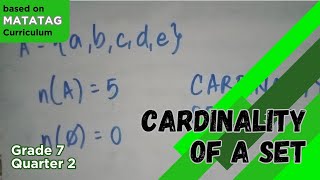 Cardinality of a Set  Grade 7 MATATAG Curriculum [upl. by Liane912]