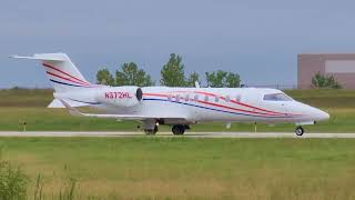 2021 Learjet 75  Taxi amp Takeoff  New Century AirCenter JCIKIXD  N372HL [upl. by Akimak214]