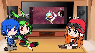 Melony meggy and Tari react to melony vs starfire exe [upl. by Irabaj]