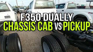 DUALLY CHASSIS CAB vs Dually Pickup Truck See some of the differences [upl. by Rastus]