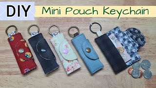 EP235  DIY Easy Coin Pouch Keychain  Bag Sewing Tutorial  SUPER EASY [upl. by Delmer]