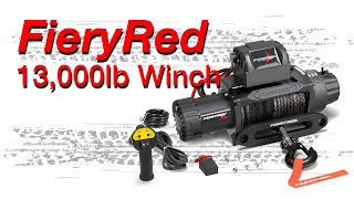 FieryRed 13000 Pound Winch Review  Budget OffRoad Winch [upl. by Tymes]