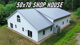 50x70 Barndominium WalkthroughTour  Cost Breakdown [upl. by Suckow531]