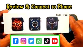 T500 Pro Smart Watch Full Setup  Unboxing and Review  How to pair T500 with Phone [upl. by Rebna]