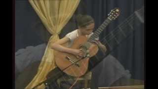 Francisco Tarrega Tango  Perfectly played by 12 year old Hanna [upl. by Eatnoid614]