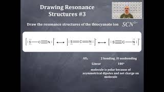 Bonding 80 Drawing Resonance Structures 3 Thiocyanate ion [upl. by Ermin496]