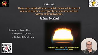 Use a gas burner to obtain flmmability maps in microgravity by Parham Dehghani [upl. by Mahtal670]