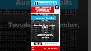 ABSA Repossessed Auto amp Commercial Vehicle Auction – 200 Vehicles Live Online Bidding [upl. by Pelagi892]