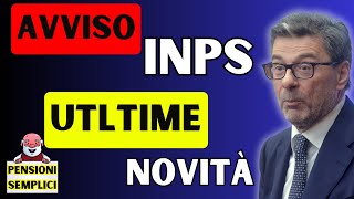 🟨 AVVISO UFFICIALE INPS❗️ ECCO LE ULTIMISSIME NOVITA❗️ [upl. by Yenolem278]