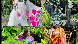 Rajshahi Muslin Silk Hand Paint Saree collection rajshahisilk muslinsilk [upl. by Neyuq]