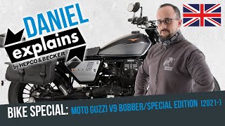 Daniel Explains Bike Special MOTO GUZZI V9 Bobber  Special Edition 2021 [upl. by Lanevuj162]