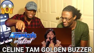 Celine Tam Adorable 9YearOld Earns Golden Buzzer From Laverne Cox  AGT 2017 REACTION [upl. by Ahtnammas948]