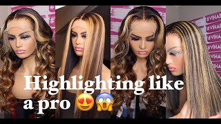 How To Highlight Like A PRO VIHAIRWIGS [upl. by Claudius619]